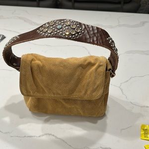 Tumor Malibu Tan Sueded Leather Bag